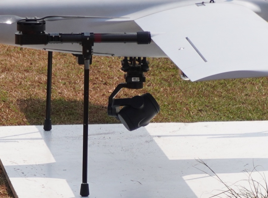 Gimbal camera mounted under the KCF-15 fuselage
